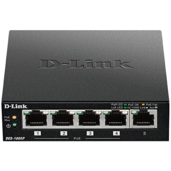 Switch D-Link DES-1005P 5 Puertos/ RJ45 10/100Mbps PoE 790069370908 DES-1005P DLK-DES-1005P