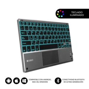 Teclado Compacto Inalámbrico por Bluetooth Subblim Touchpad Smart Blacklit/ Gris 8436586740610 SUB-KBT-SMBT51 SUB-TEC SMBT51