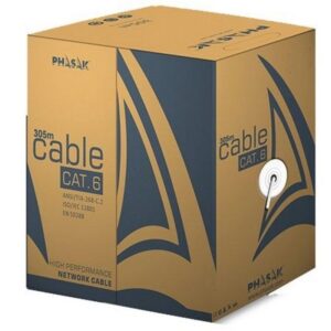 Bobina de Cable RJ45 UTP Phasak PHR 6302 Cat.6/ 305m/ Gris 5605922028665 PHR 6302 PHK-CAB PHR 6302