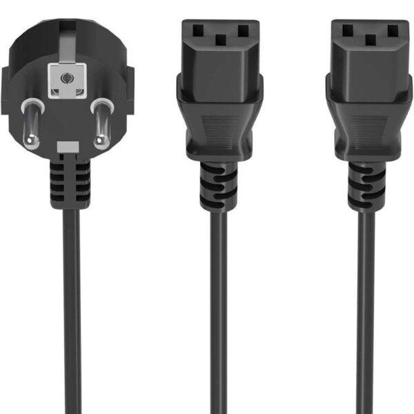 Cable Alimentación CPU Aisens A132-0865/ CEE7 Macho - 2x C13 Hembra/ 3m/ Negro 8435739901489 A132-0865 AIS-CAB A132-0865