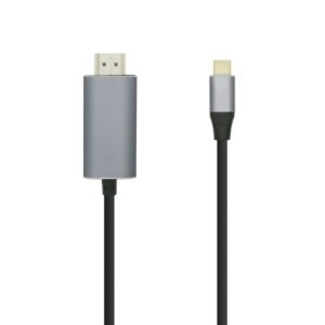 Cable Conversor Aisens A109-0392/ USB Tipo-C Macho - HDMI Macho/ Hasta 27W/ 1250Mbps/ 80cm/ Negro 8436574704310 A109-0392 AIS-CAB A109-0392