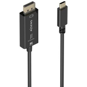 Cable Conversor Aisens A109-0879/ USB Tipo-C Macho - DisplayPort Macho/ 1.8m/ Negro 8435739901571 A109-0879 AIS-CAB A109-0879