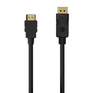 Cable Conversor Aisens A125-0550/ Displayport Macho - HDMI Macho/ Hasta 5W/ 2300Mbps/ 50cm/ Negro 8436574706550 A125-0550 AIS-CAB A125-0550