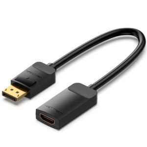 Cable Conversor Vention HBZBB/ DisplayPort Macho - HDMI 4K Hembra/ 15cm/ Negro 6922794762039 HBZBB VEN-CAB HBZBB