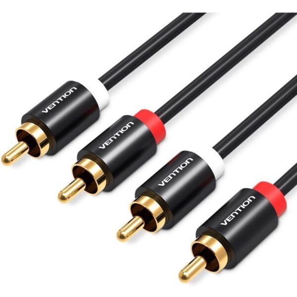 Cable Estéreo Vention VAB-R06-B150/ 2x RCA Macho - 2x RCA Macho/ 1.5m/ Negro 6922794740907 VAB-R06-B150 VEN-CAB VAB-R06-B150