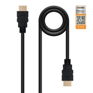 Cable HDMI 2.0 4K Nanocable 10.15.3603/ HDMI Macho - HDMI Macho/ 3m/ Certificado/ Negro 8433281007697 10.15.3603 NAN-CAB 10 15 3603