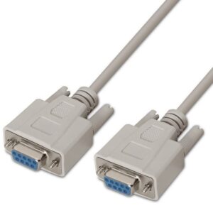 Cable Serie RS232 Aisens A112-0066/ DB9 Hembra - DB9 Hembra/ Hasta 0.15W/ 1.6Mbps/ 1.8m/ Beige 8436574700657 A112-0066 AIS-CAB A112-0066