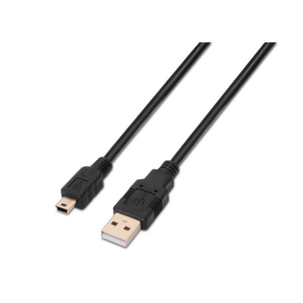 Cable USB 2.0 Aisens A101-0025/ USB Macho - USB Mini/ Hasta 2.5W/ 60Mbps/ 1.8m/ Negro 8436574700244 A101-0025 AIS-CAB A101-0025