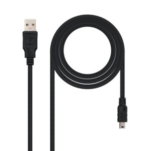 Cable USB 2.0 Nanocable 10.01.0400/ USB Macho - MiniUSB Macho/ 50cm/ Negro 8433281004382 10.01.0400 NAN-CAB 10 01 0400