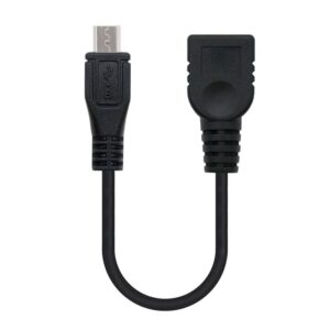 Cable USB 2.0 Nanocable 10.01.3500/ MicroUSB Macho - USB Hembra/ 15cm/ Negro 8433281006386 10.01.3500 NAN-CAB 10.01.3500