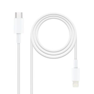 Cable USB 2.0 Tipo-C Lightning Nanocable 10.10.0600/ USB Tipo-C Macho - Lightning Macho/ 50cm/ Blanco 8433281010901 10.10.0600 NAN-CAB LIGH 10 10 0600