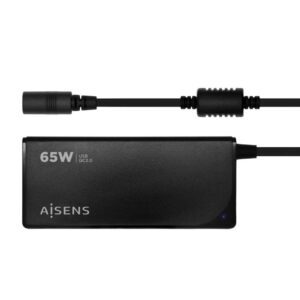 Cargador de Portátil Aisens ASLC-65WAUTO-BK/ 65W/ Automático/ 9 Conectores/ Voltaje 18.5-20V/ 1 USB QC3.0 8436574707137 ASLC-65WAUTO-BK AIS-CAR ASLC-65WAUTO-BK