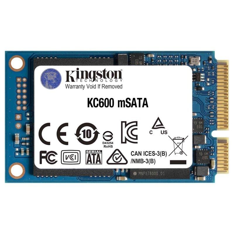 Disco SSD Kingston KC600 1TB/ mSATA/ Full Capacity 740617316032 SKC600MS/1024G KIN-SSD MSATA KC600 1024G