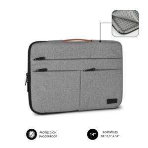 Funda Subblim Air Padding 360 Sleeve para Portátiles hasta 14"/ Gris Claro 8436586742683 SUBLS-AP36002 SUB-FUNDA AP360 14 LGY