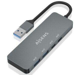 Hub USB 3.2 Aisens A106-0696/ 2xUSB/ 2xUSB Tipo-C/ Gris 8436574708134 A106-0696 AIS-HUB A106-0696