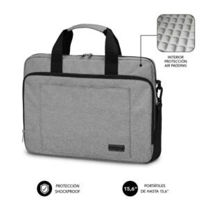 Maletín Subblim Air Padding Laptop Bag para Portátiles hasta 15.6"/ Cinta para Trolley/ Gris 8436586741624 SUB-LB-4APLB10 SUB-MAL LB-4APLB10