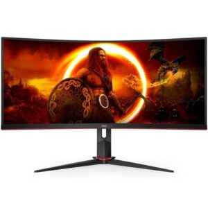 Monitor Gaming Ultraparonámico Curvo AOC CU34G2XP/BK 34"/ WQHD/ 1ms/ 180Hz/ VA/ Negro 4038986111331 CU34G2XP/BK AOC-M CU34G2XP BK