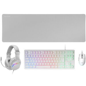 Pack Gaming Mars Gaming MCP-RGB3W/ Teclado RGB + Ratón Óptico + Alfombrilla XXL + Auriculares 8435693103363 MCPRGB3WES TAC-PACK MCP-RGB3 WH