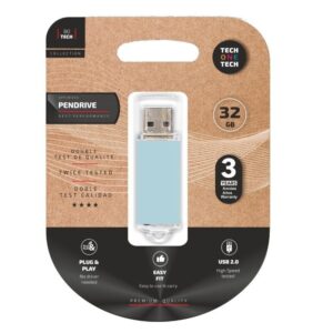 Pendrive 32GB Tech One Tech Basic USB 2.0/ Azul Cielo 8436546593904 TEC3010-32 TOT-BASIC BL 32GB