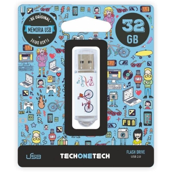 Pendrive 32GB Tech One Tech Be Bike USB 2.0 8436546592143 TEC4005-32 TOT-BE BIKE 32GB