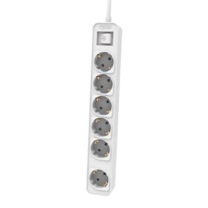 Regleta con Interruptor Philips CHP2164W/62/ 6 Tomas de corriente/ Cable 1.5m/ Blanco 4895229131989 CHP2164W/62 PHIL-REGLETA CHP2164W 62