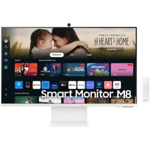 Smart Monitor Samsung M8 S32DM801UU 32"/ 4K/ Smart TV/ Webcam/ Multimedia/ Regulable en altura/ Blanco 8806095535463 LS32DM801UUXEN SAM-M S32DM801UU