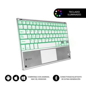 Teclado Compacto Inalámbrico por Bluetooth Subblim SMBT50/ Plata 8436586740603 SUB-KBT-SMBT50 SUB-TEC SMBT50