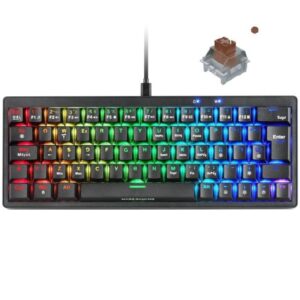 Teclado Gaming Mecánico Mars Gaming MKMINIPRO/ Switch Marrón/ Negro 8435693106135 MKMINIPROBRES TAC-TEC MKMINIPROBRES BK