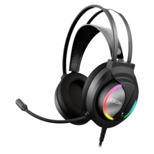 Auriculares Gaming con Micrófono Krom Kappa/ Jack 3.5/ USB 2.0/ Negros 8436587970672 NXKROMKAPPA KROM-AUR KAPPA