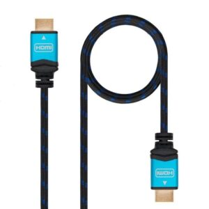 Cable HDMI 2.0 4K Nanocable 10.15.3700/ HDMI Macho - HDMI Macho/ 0.5m/ Negro/ Azul 8433281008441 10.15.3700 NAN-CAB 10 15 3700