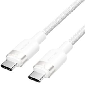 Cable USB 2.0 Tipo-C 3A Vention TRDWF/ USB Tipo-C Macho - USB Tipo-C Macho/ Hasta 60W/ 480Mbps/ 1m/ Blanco 6922794783423 TRDWF VEN-CAB TRDWF