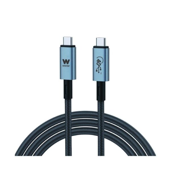 Cable USB 3.1 Tipo-C Woxter PE26-183/ USB Tipo-C Macho - USB Tipo-C Macho/ Hasta 240W/ 40Gbps/ 2m/ Negro 8435089038941 PE26-183 WOX-CAB PE26-183