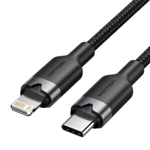 Cable USB Tipo-C Lightning Vention LALBH/ USB Tipo-C Macho - Lightning Macho/ 27W/ 480Mbps/ 2m/ Negro 6922794783577 LALBH VEN-CAB LALBH