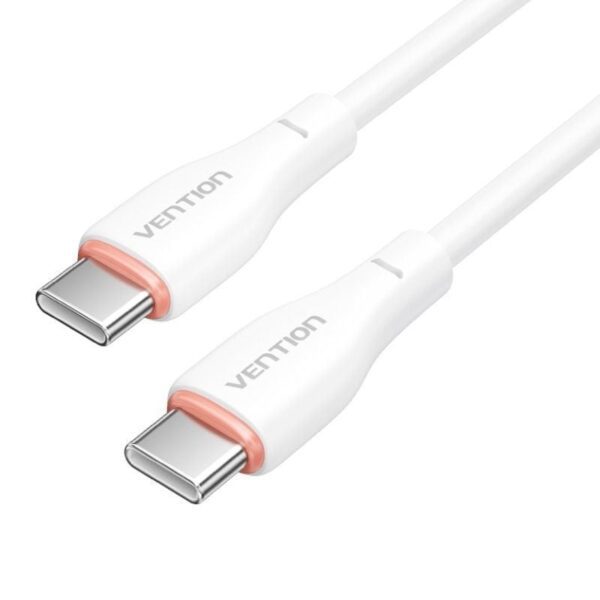 Cable USB Tipo-C Vention H27WF/ USB Tipo-C Macho - USB Tipo-C Macho/ 60W/ 480Mbps/ 1m/ Blanco 6922794785373 H27WF VEN-CAB H27WF