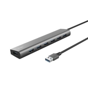 Hub USB 3.2 Gen1 Trust Halyx/ 7xUSB/ 1xUSB-C 8713439249675 24967 TRU-HUB USB 7USB HALYX