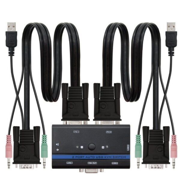 KVM Switch Nanocable 10.12.0001/ PC - CPU: 2 VGA + 2 USB + 4 JACK 3.5 / CONSOLA: 2 USB + VGA + 2 JACK 2.5/ 1.4m 8433281003989 10.12.0001 NAN-KVM 10.12.0001