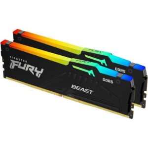 Memoria RAM Kingston FURY Beast 2 x 8GB/ DDR5/ 5600MHz/ 1.25V/ CL40/ DIMM 740617328486 KF556C40BBAK2-16 KIN-FB KF556C40BBAK2-16