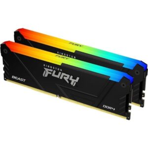 Memoria RAM Kingston FURY Beast RGB 2 x 8GB/ DDR4/ 3200MHz/ 1.35V/ CL16/ DIMM 740617337532 KF432C16BB2AK2/16 KIN-FB KF432C16BB2AK2 16