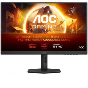 Monitor Gaming AOC Q27G4XF 27"/ QHD/ 0.5ms/ 180Hz/ IPS/ Regulable en altura/ Negro 4038986182485 Q27G4XF AOC-M Q27G4XF