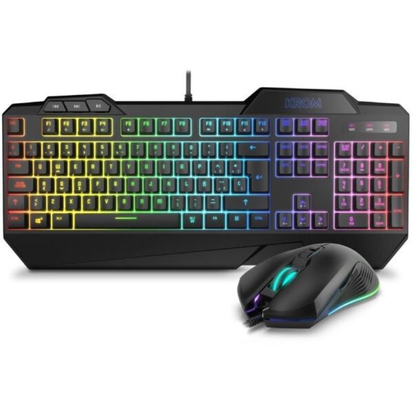 Pack Gaming Krom Krusher/ Teclado SemiMecánico + Ratón 8436587971051 NXKROMKRSHRSP KROM-TEC SET KRUSHER