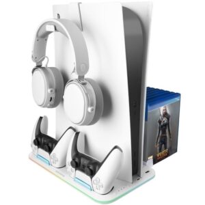 Soporte Multifunción RGB para PS5 Mars Gaming MPS5-B2/ Blanco 8435693106906 MPS5B2 TAC-SOP PS5 MPS5-B2