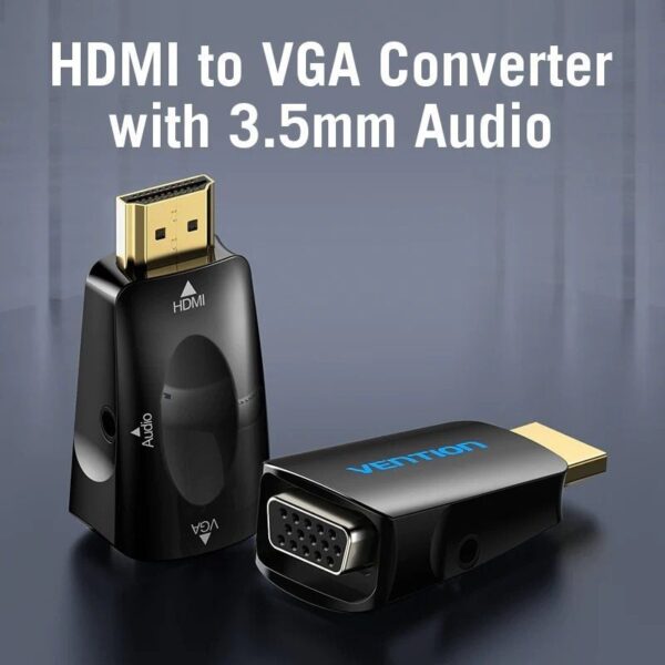 Adaptador Conversor Vention AIDB0/ HDMI Macho a VGA Hembra/ Audio Jack 3.5mm - Imagen 3