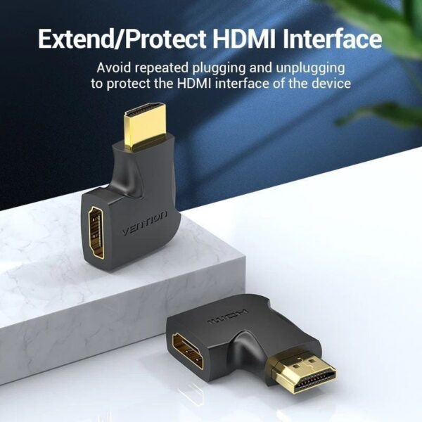 Adaptador HDMI 4K 270º Vention AIQB0/ HDMI Macho - HDMI Hembra - Imagen 4