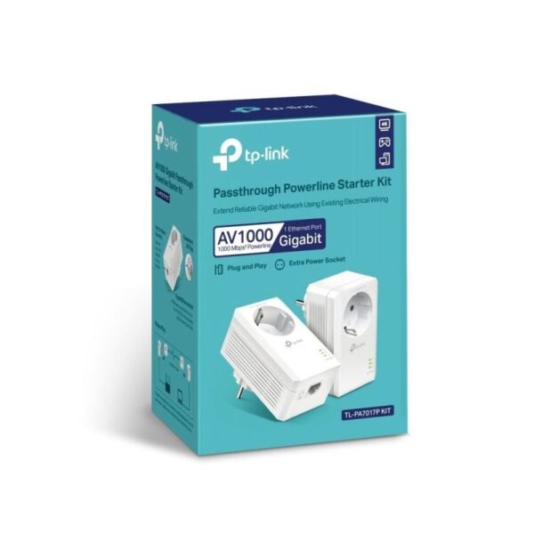 Adaptador Powerline TP-Link TL-PA7017P KIT AV1000 1000Mbps/ Alcance 300m/ Pack de 2 - Imagen 2