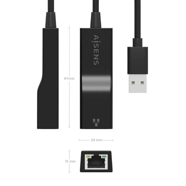 Adaptador USB 3.0 - RJ45 Aisens A106-0766/ 1000Mbps - Imagen 4