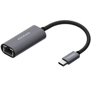 Adaptador USB Tipo-C Aisens A109-0709/ USB Tipo-C Macho - RJ45 Hembra/ 1000Mbps/ 15cm/ Gris 8436574708462 A109-0709 AIS-ADP A109-0709