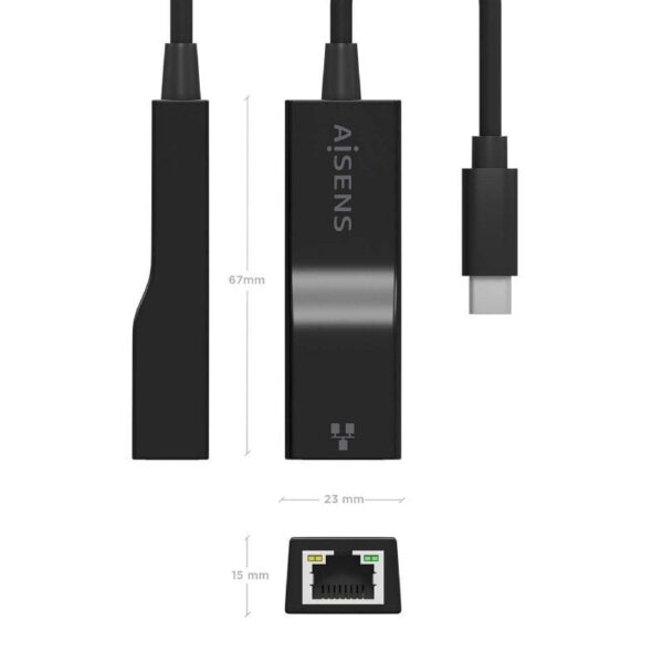 Adaptador USB Tipo-C - RJ45 Aisens A106-0765/ 1000Mbps - Imagen 4