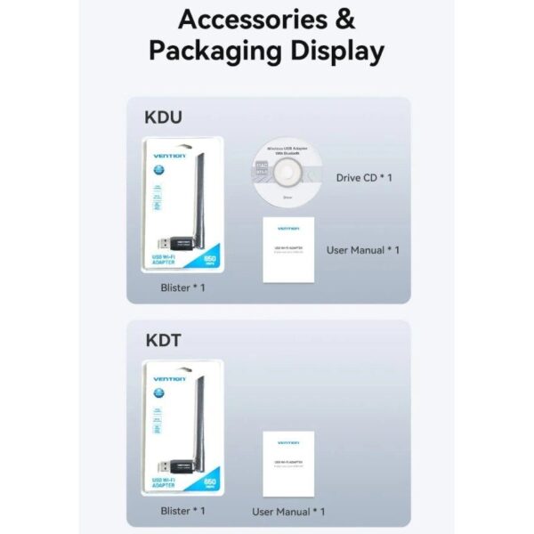 Adaptador USB - WiFi Vention KDTB0/ 650Mbps - Imagen 5