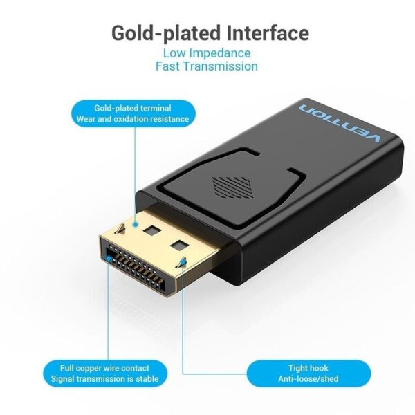 Adaptador Vention HBKB0/ DisplayPort Macho - HDMI Hembra - Imagen 2