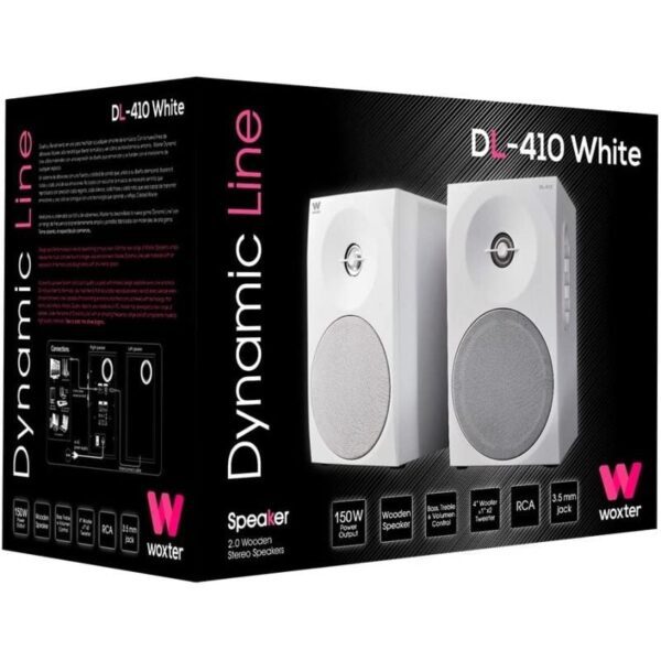 Altavoces Woxter Dynamic Line DL-410/ 150W/ 2.0/ Blanco - Imagen 5